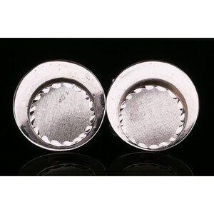 Vintage T2 Sterling Silver Dimensional Modernist Cufflinks – Mid-Century 925 Sil